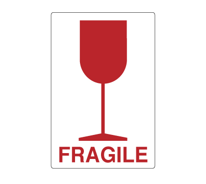 Bicchiere rosso - FRAGILE